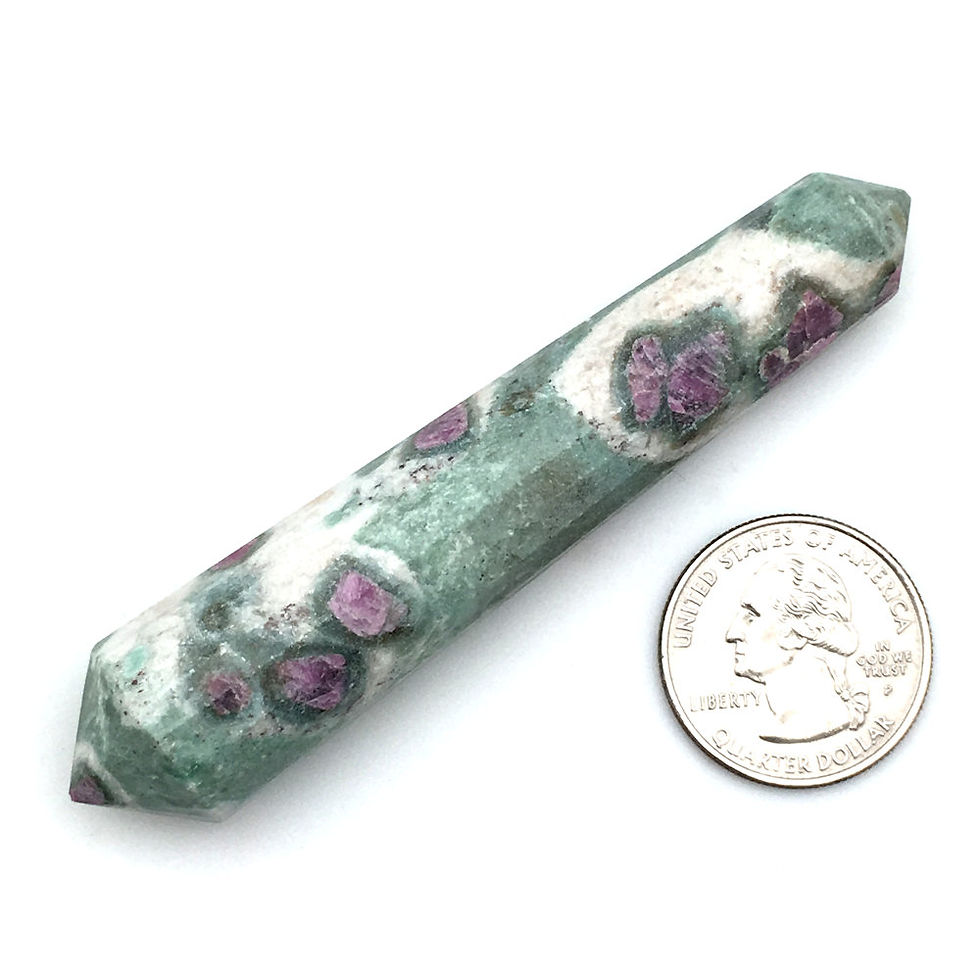 Thumbnail: Ruby in Fuchsite 16-Sided Point • Brazil • 44.5 grams ~ 88x18-14mm 68100RF