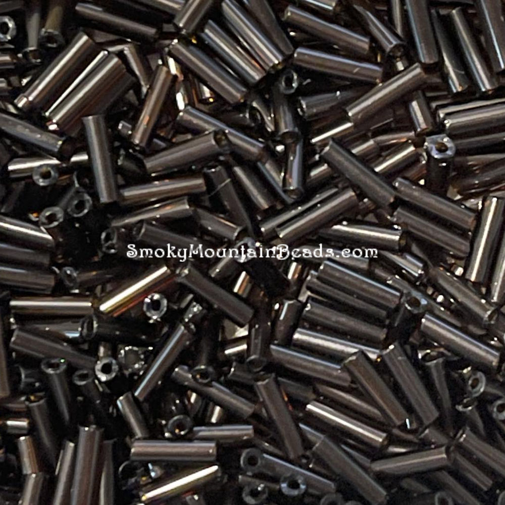 0720-BB-10140 • Transparent Smoke Topaz  Bugle • 7mm | SmokyMountainBeads.com