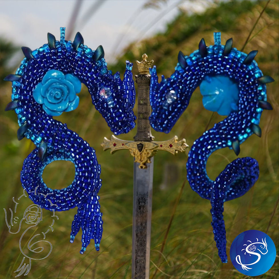 Thumbnail: Azure • S-Dragon Bead Kit • by Moonlight Meadows | SmokyMountainBeads.com