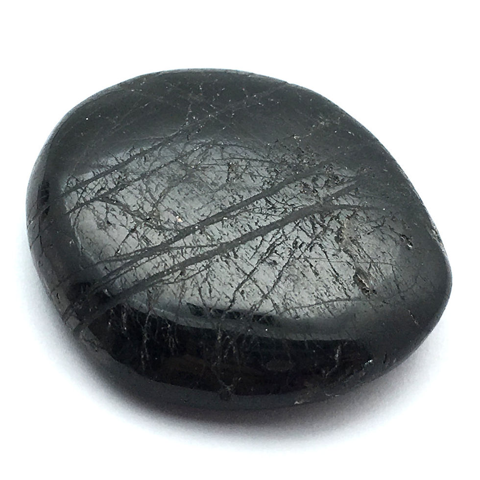 Thumbnail: Hypersthene Pocket Palm Stone • Brazil •  27.3 grams ~ 40x36x9mm