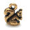 Thumbnail: Squirrel with Nut Charm • 11x10x5mm • 26100MTL-s1110-25 | SmokyMountainBeads.com
