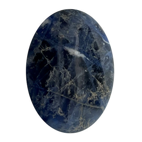 55100SD-69-35257 • Sodalite Oval Cabochon • 35x25x7mm | SmokyMountainBeads.com