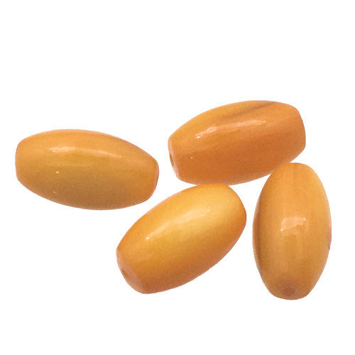 Thumbnail: 162100oYs-69-0805ORG • Oyster Shell Oval Beads • 8x5mm | SmokyMountainBeads.com