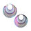 Thumbnail: Round Filigree • Stainless Steel • Rainbow • 49x47mm | SmokyMountainBeads.com