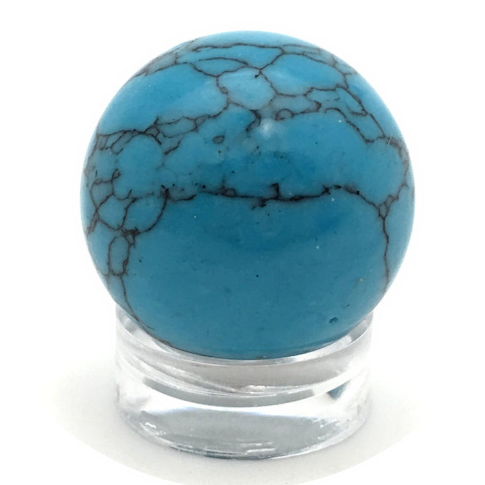 Thumbnail: Howlite Sphere with Stand • 9.2 grams ~ 20.1mm