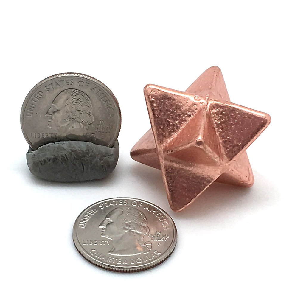 Thumbnail: Solid Copper Merkaba • Michigan • 74.5 grams ~ 36mm