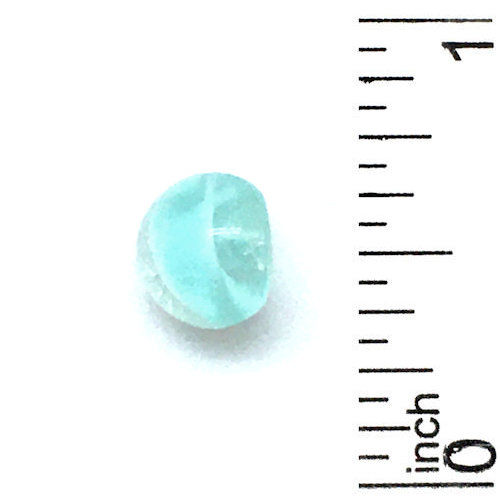 Teardrop Lampwork Unicorne Beads • Pastel Green • 9x9x8mm (2) • 17710UB-21268 | SmokyMountainBeads.com