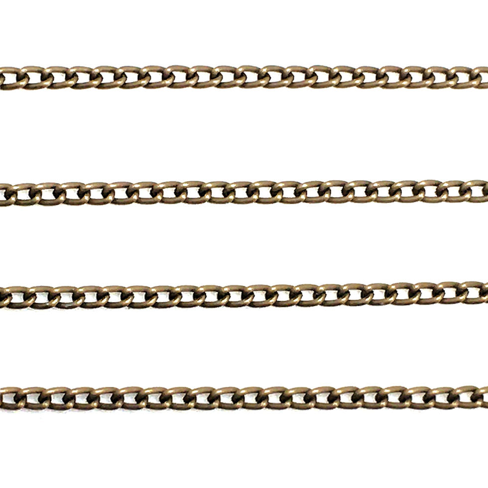 Thumbnail: Curb Chain • Matte Dark Gold • 4x2.7x0.7mm • Aluminum • 36-CB-42707-M70DG | SmokyMountainBeads.com