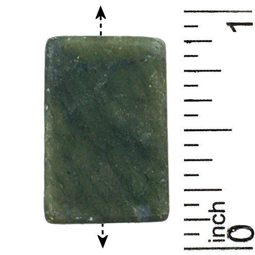 Jade Serpentine Flat Rectangle • 16x10x5mm to 21x11x5mm • 130100SP-JDM-F1621 | Smoky Mountain Beads