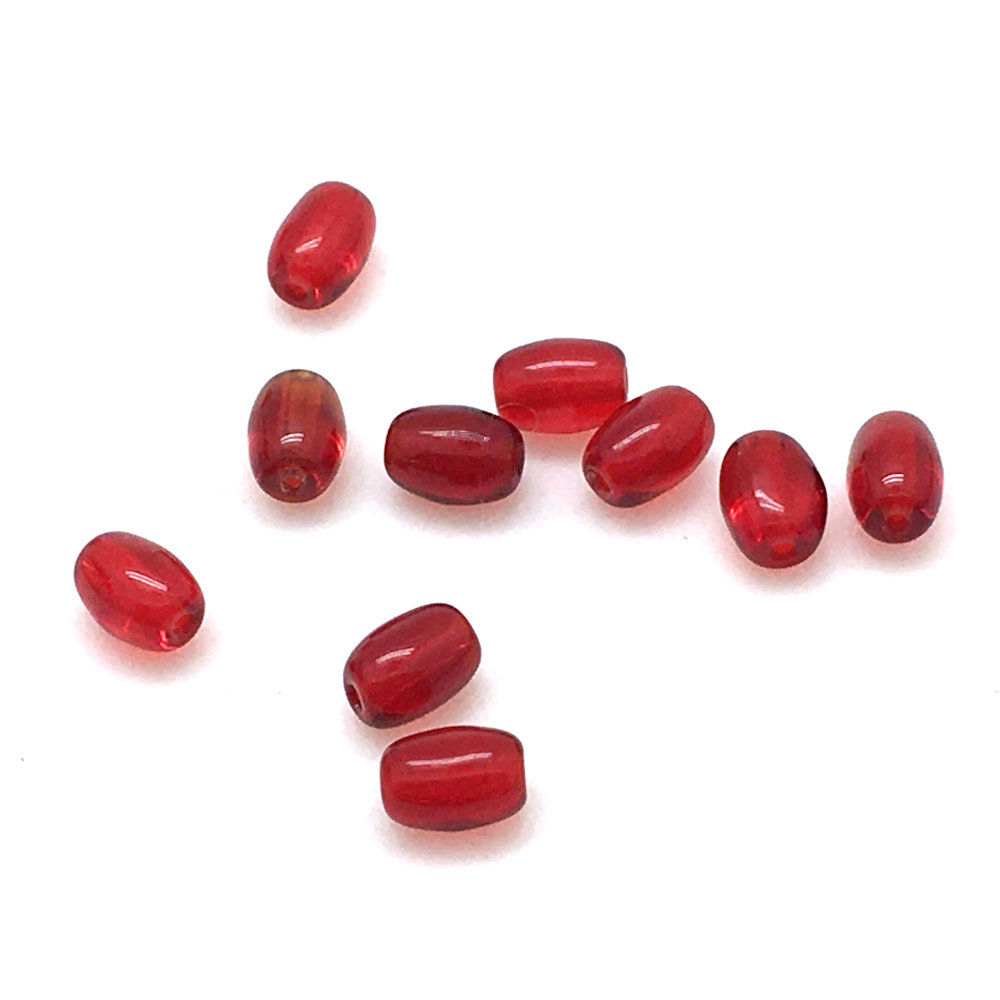 Siam Ruby Crystal Rice Czech • 6x4mm 210-64-9008 | Smoky Mountain Beads