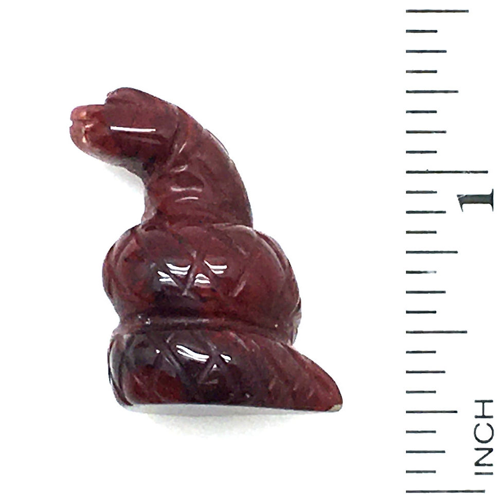 Thumbnail: Red Jasper Snake • 7.3 grams ~ 26x22x15mm • 87100SNK-JR-7-3 | SmokyMountainBeads.com