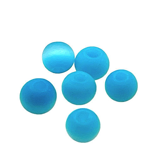Thumbnail: 170100CE-06BLULT • Cats Eye Round Beads • 5-6mm | Smoky Mountain Beads