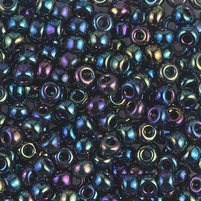 6-455 Metallic Variegated Blue Iris 6/0 Miyuki Seed Beads | SmokyMountainBeads.com