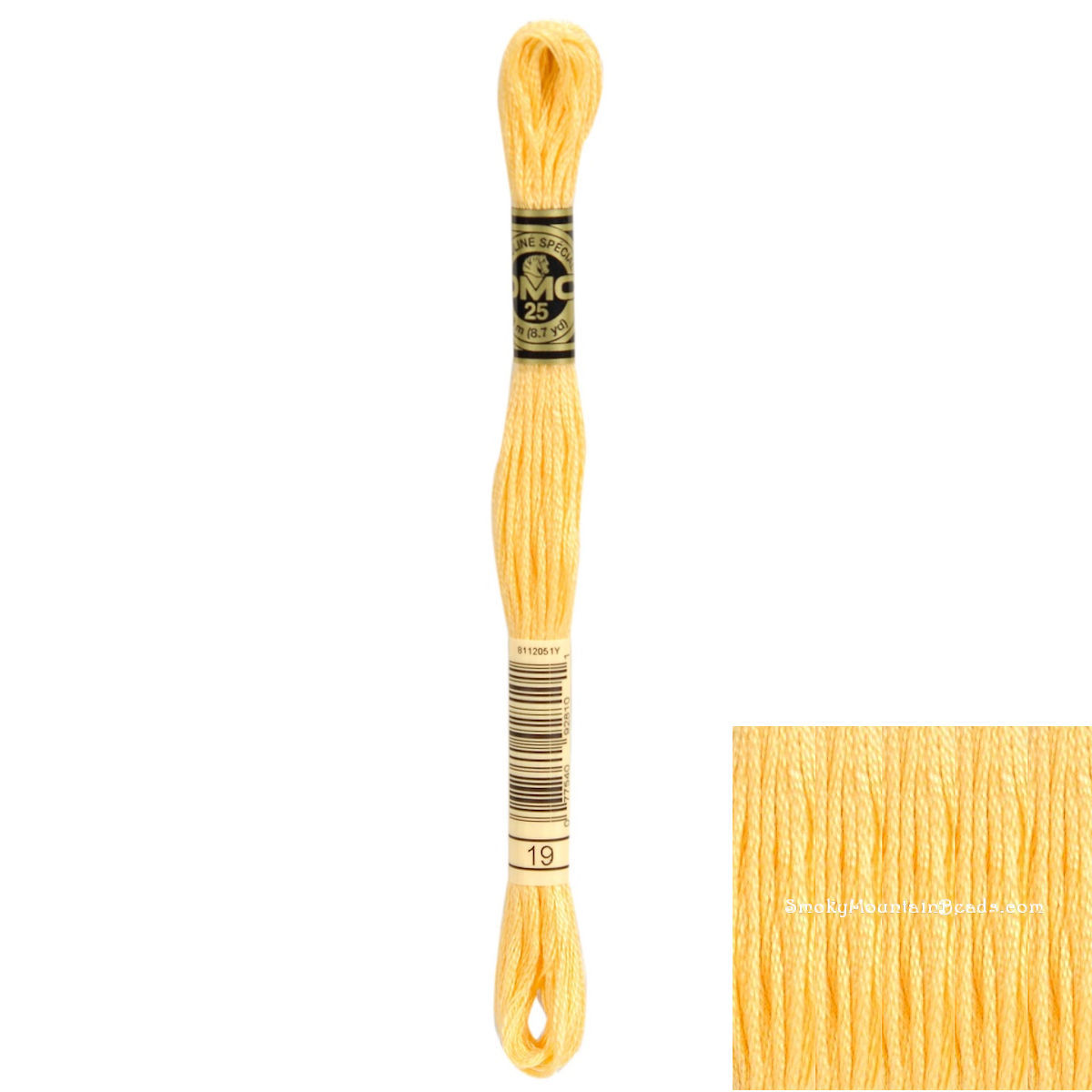 19 • Medium Light Autumn Gold Floss • DMC | SmokyMountainBeads.com