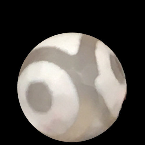 170100AGTE-C08WHT • Tibetan Agate Dzi Eye Round Beads • 8mm | SmokyMountainBeads.com