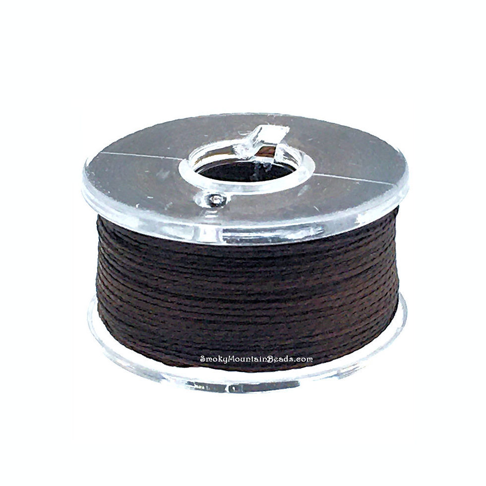 Dark Brown • Silamide Waxed Thread • Size A | SmokyMountainBeads.com