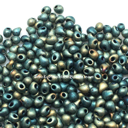 Thumbnail: DP28-2008 • Matte Metallic Patina Iris • Miyuki 2.8mm Drop Beads | Smoky Mountain Beads