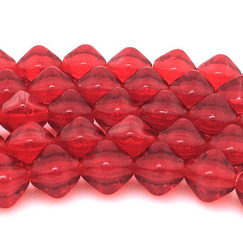Thumbnail: 3-66-9008 • Siam Ruby Bicone Czech Glass • 6x6mm | Smoky Mountain Beads