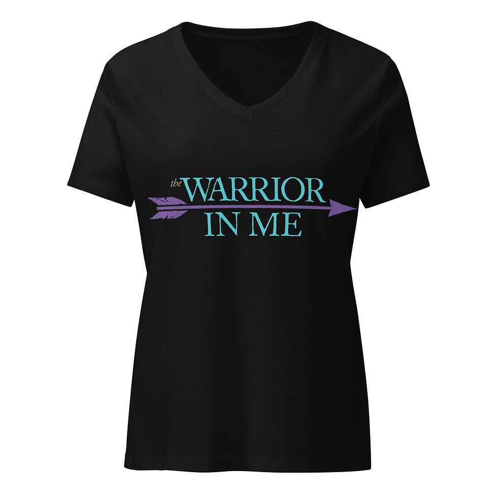 Warrior In Me Women’s Relaxed V-neck T-shirt