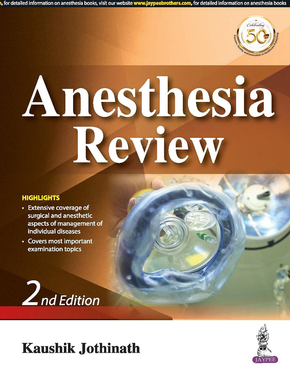 Anesthesia Review 2nd Edition Kaushik Jothinath