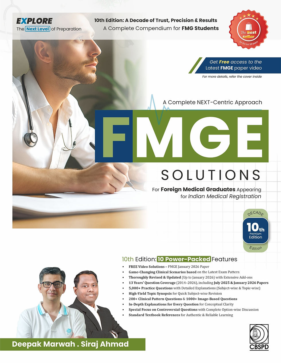 FMGE Solutions 10th Edition 2026 | NExT-Centric Guide | Deepak Marwah