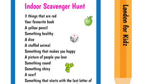 Free printable: Indoor scavenger hunt for kids