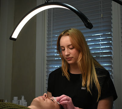 Aesthetician preforming relaxing results driven facial