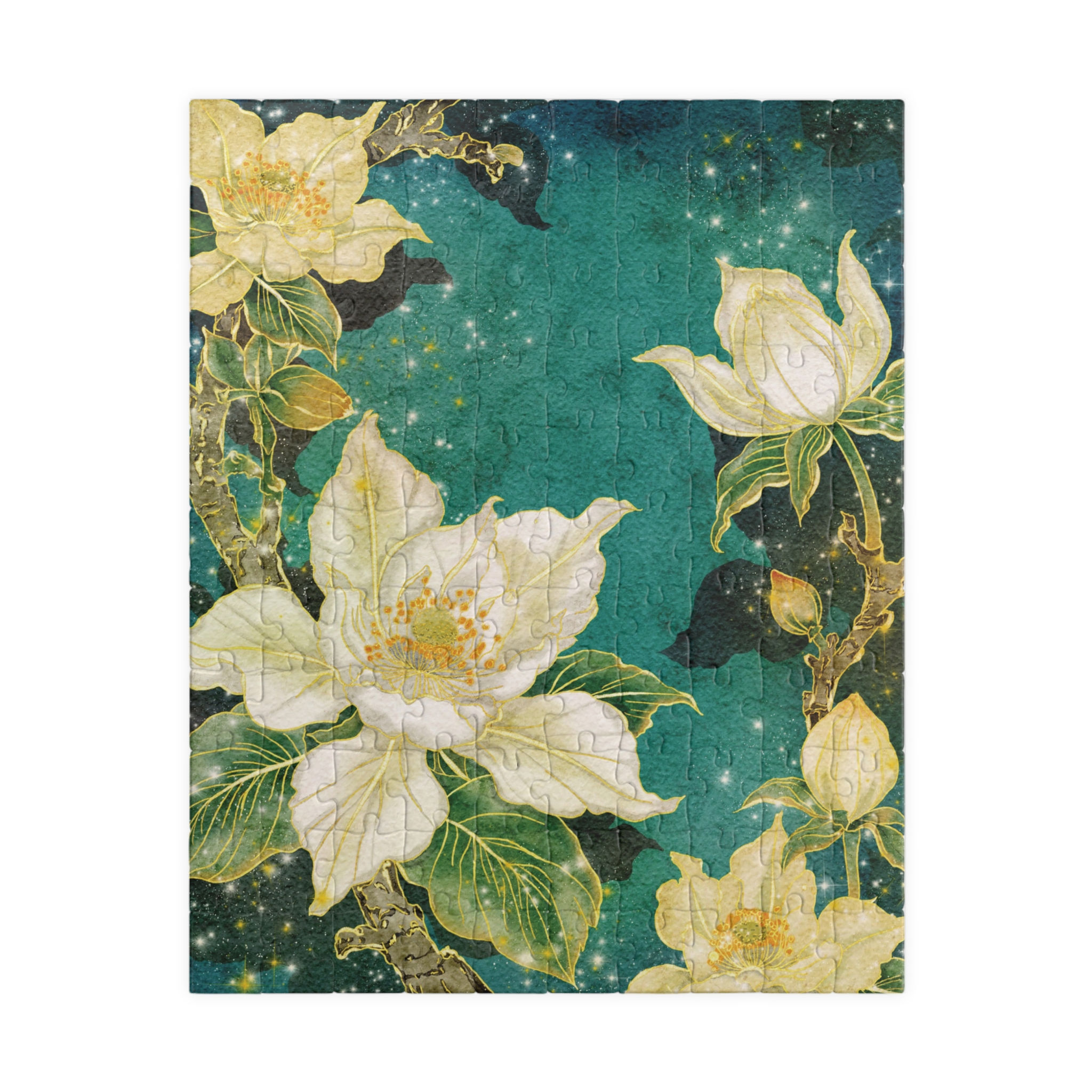 Lilies Night Sky Puzzle — Floral Jigsaw Puzzle (110, 252, 520 pieces)