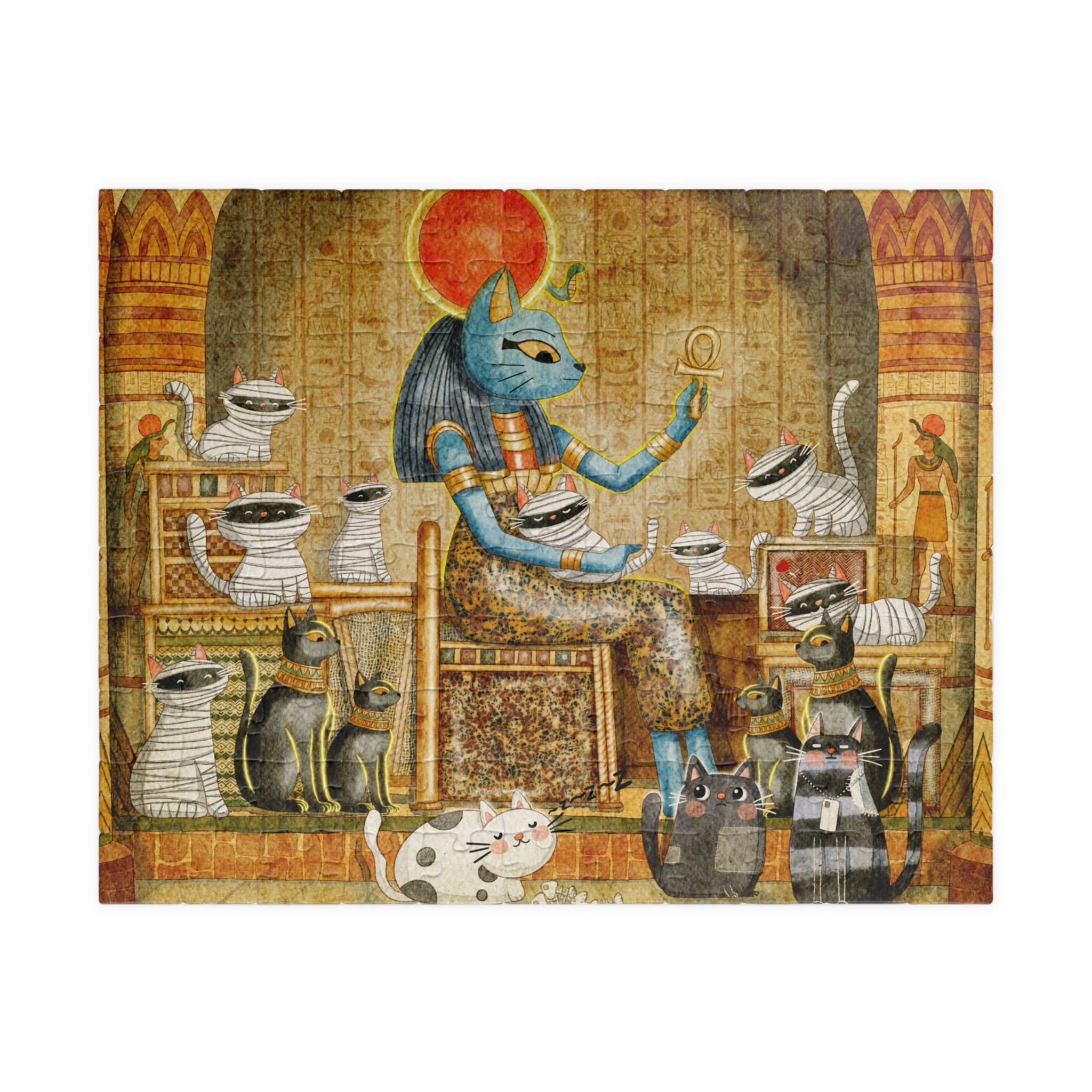 Ones Gods Now Cats | Ancient Egyptian Cats Jigsaw Puzzle (110, 252, 520-piece)