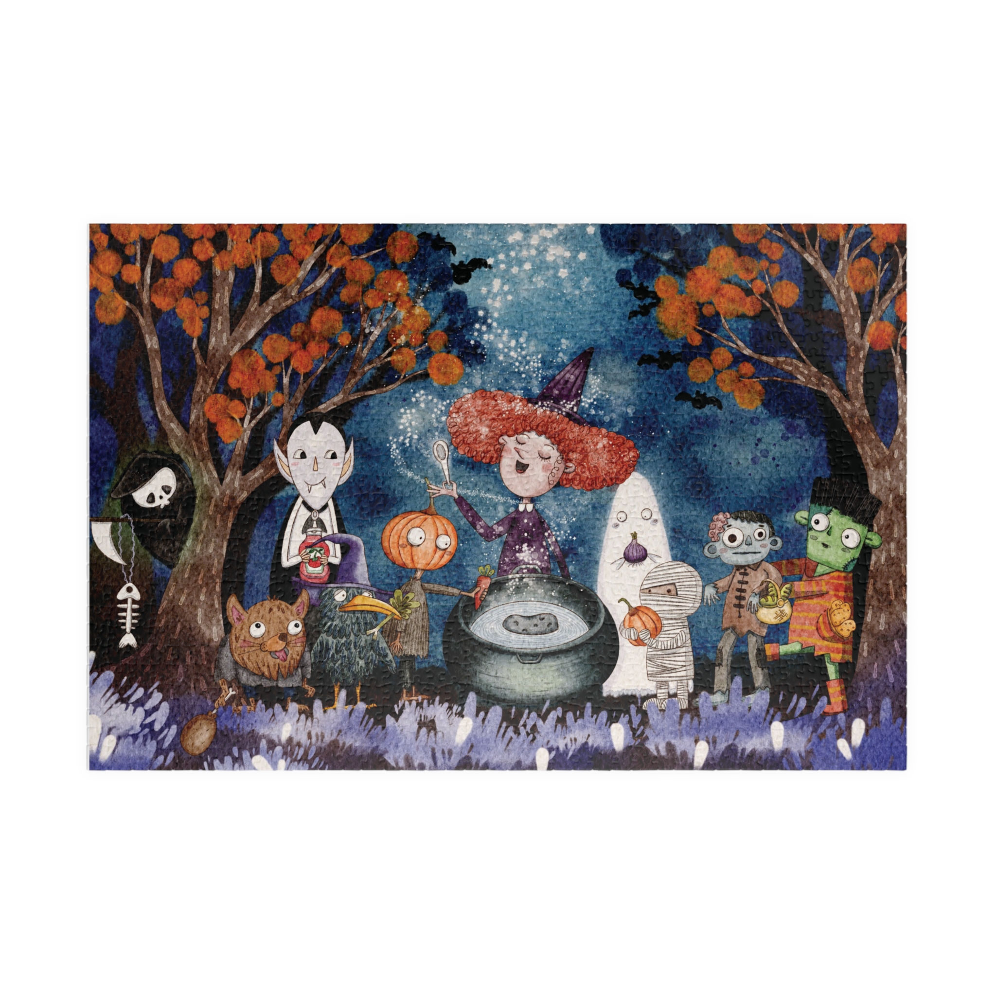 Whimsical Halloween Stone Soup Puzzle | 1014 Piece Jigsaw