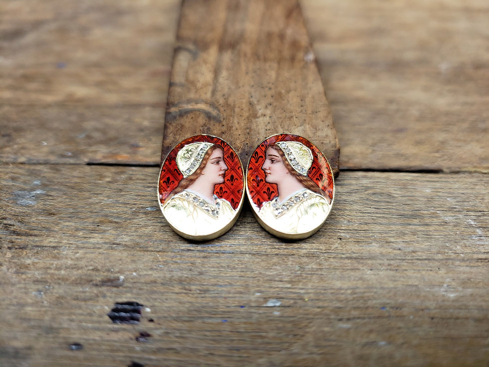 Antique Limoge Earrings