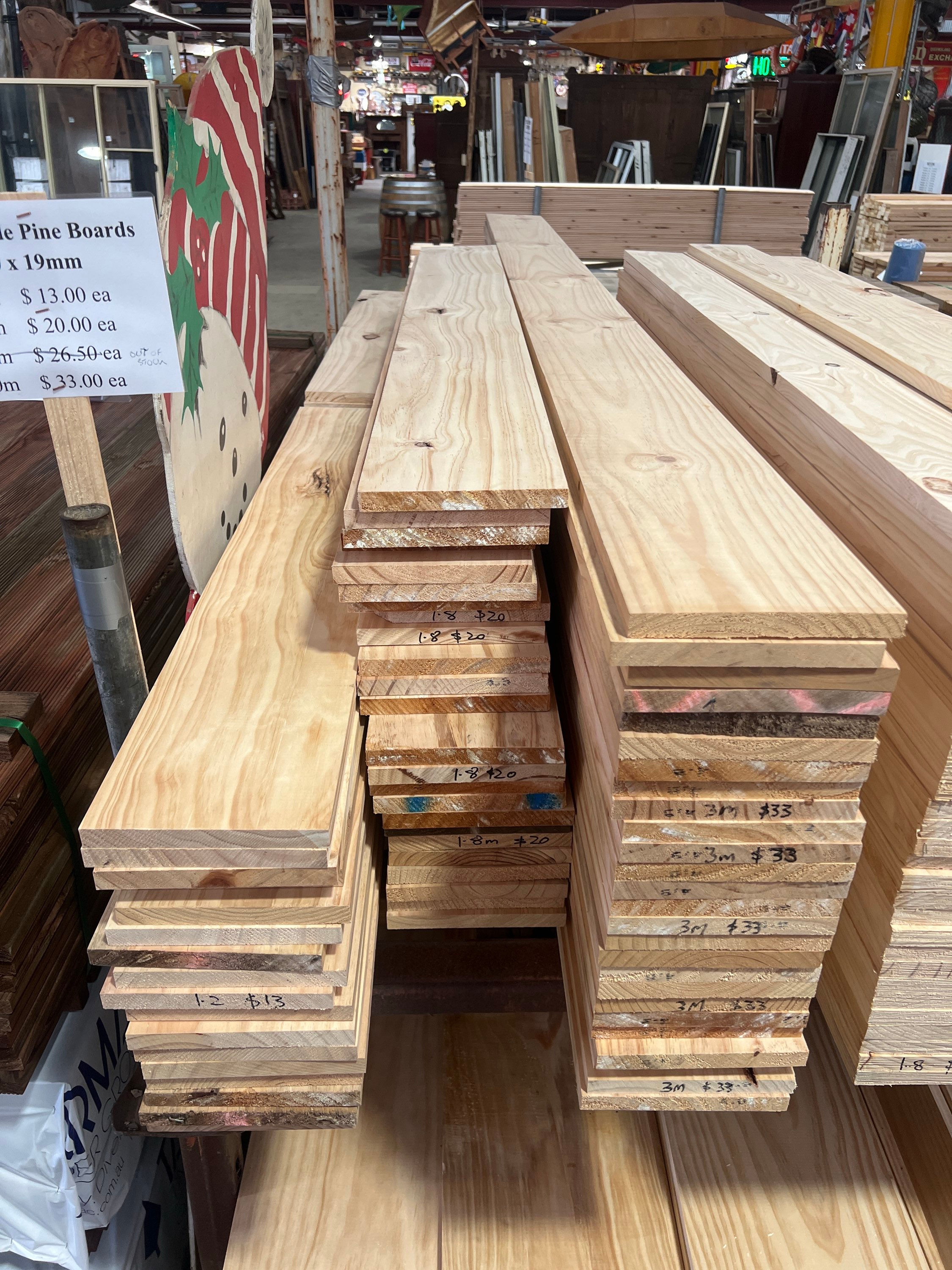 First Grade Pine Boards 190x19