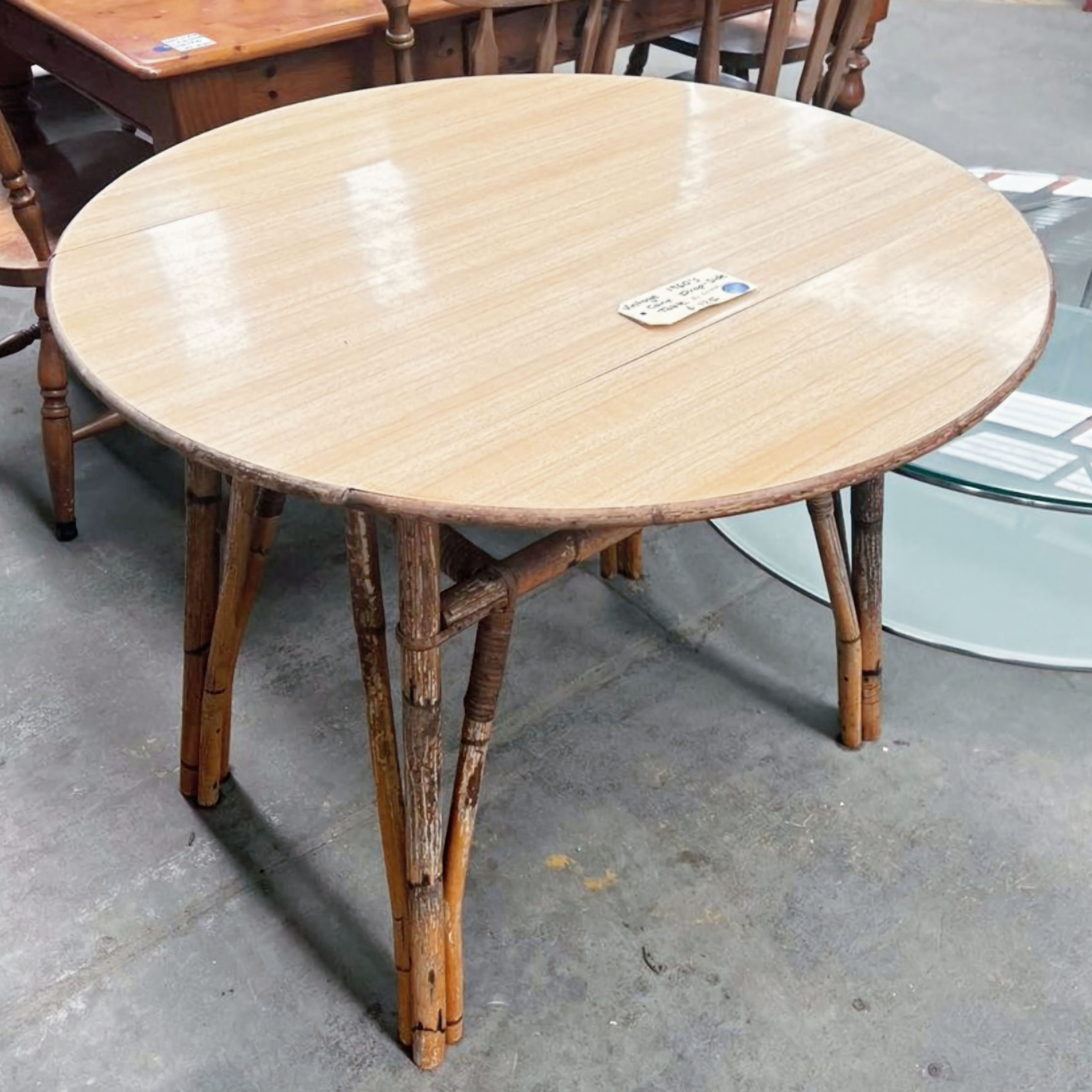 Mid Century 1960’s Cane Drop Side Table