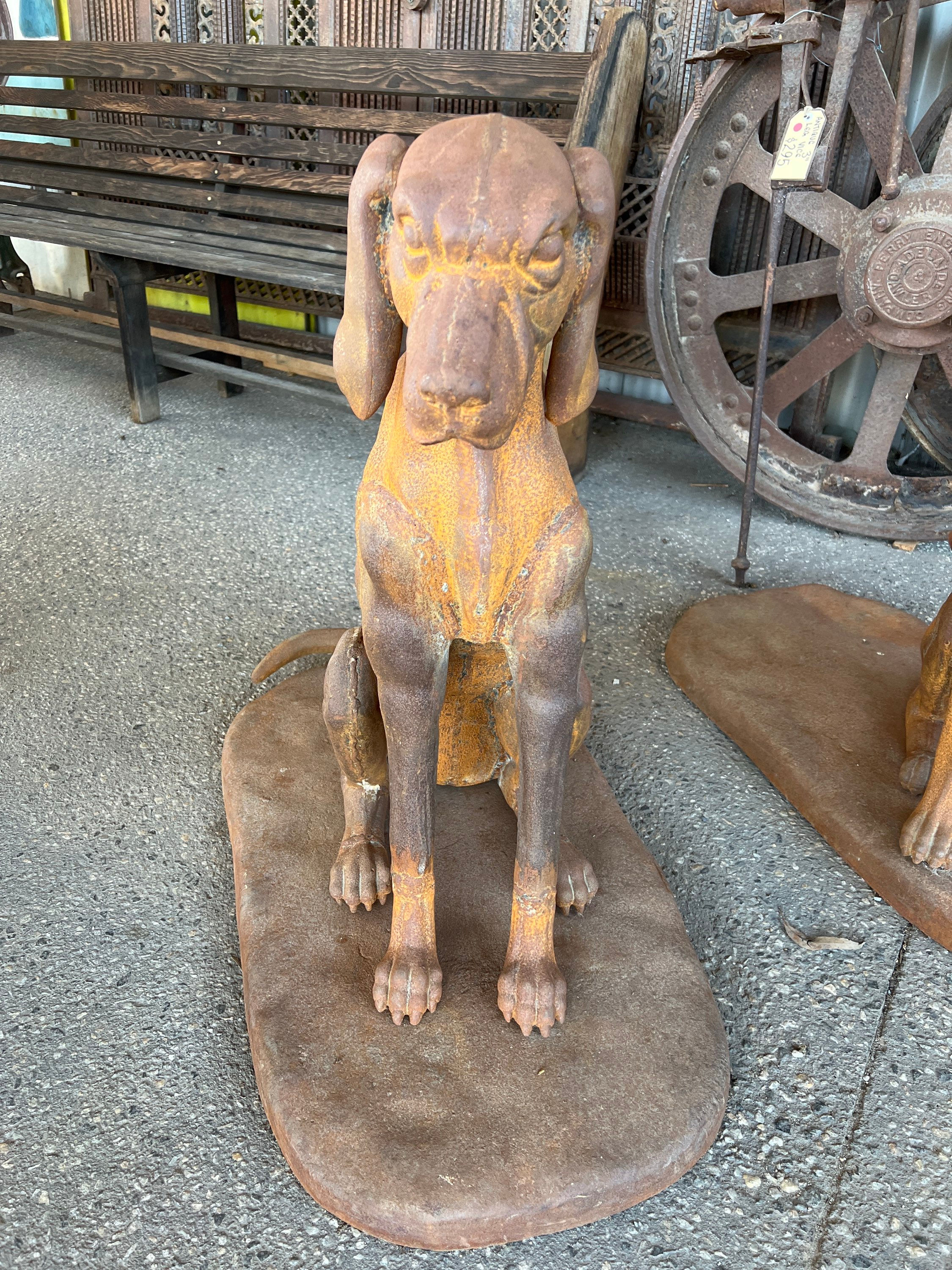 Pair of Cast Iron English Pointer Dogs