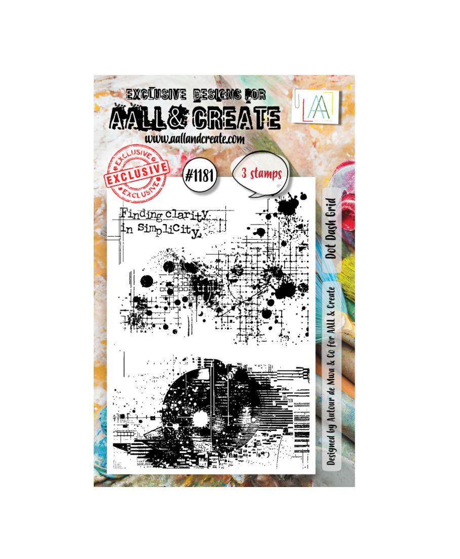 Aall and Create #1181 - A7 Stamp Set - Dot Dash Grid