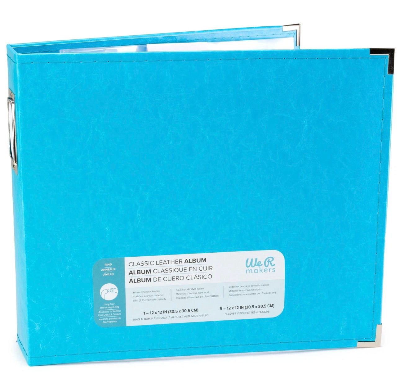 We R Makers Turquoise Classic Faux Leather 12 x 12 Album