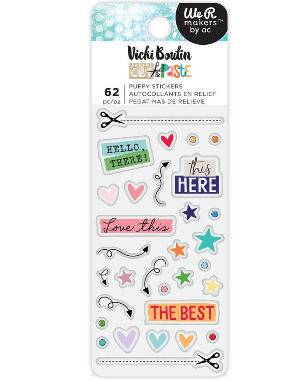 Vicki Boutin Cut & Paste Mini Icon Puffy Stickers