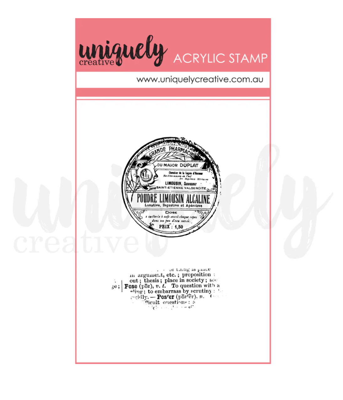 Uniquely Creative Vintage Dictionary Mini Stamp