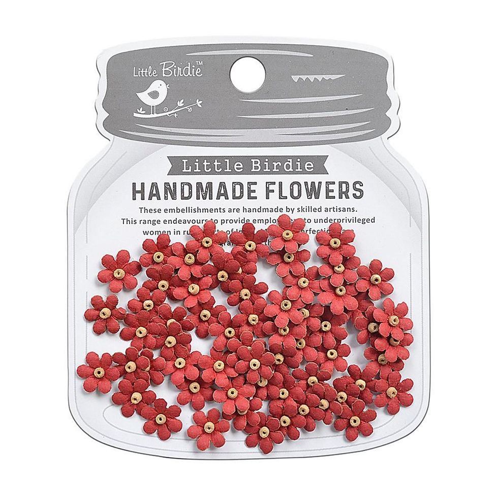 Little Birdie Love Roses Natalia Paper Flowers 60 pieces