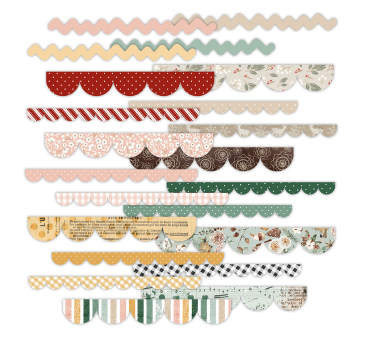 Pretty Little Studio Comfort and Joy Cosy Night Scallop Borders