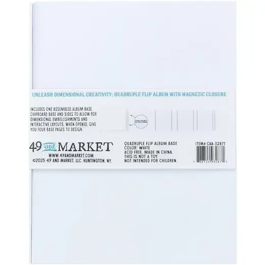 Thumbnail: 49 and Market Create-an-Album Quadruple Flip Album Base White