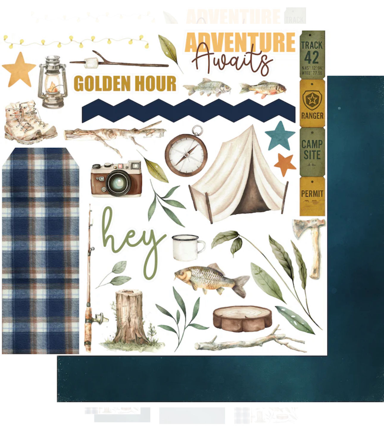 Uniquely Creative Field Notes Coordinates 12x12 Paper