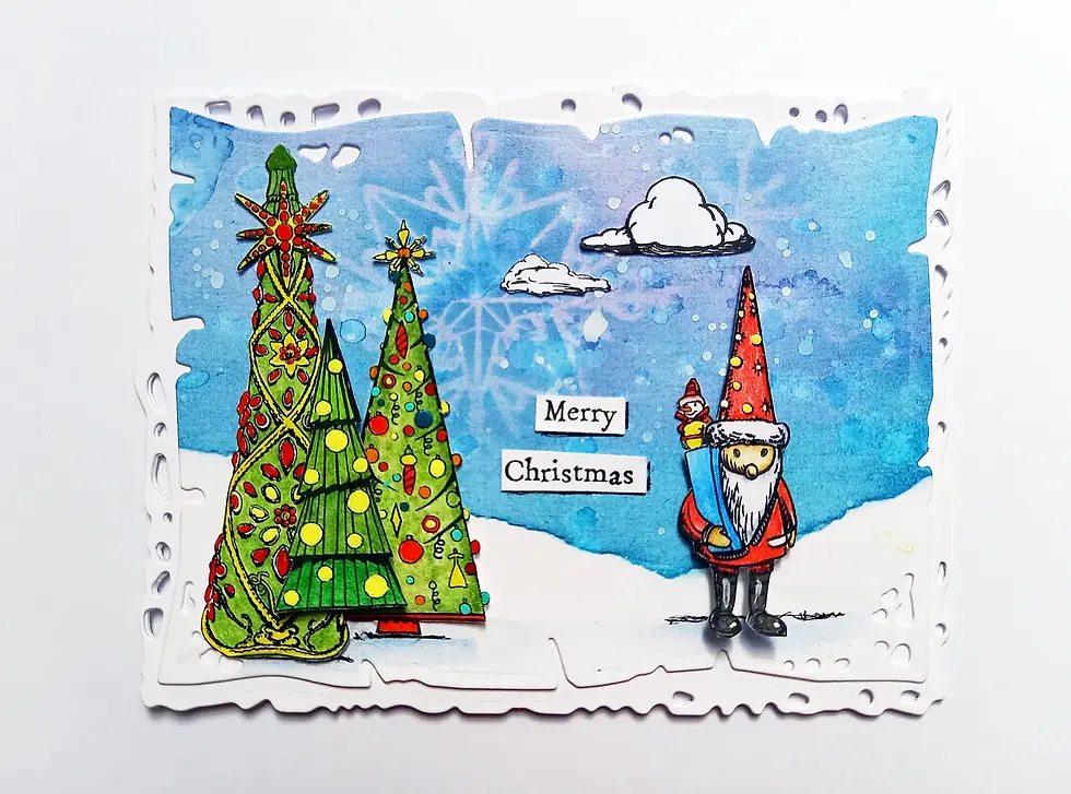Thumbnail: Aall and Create #1217 - A7 Stamp Set - Twinkling Pines