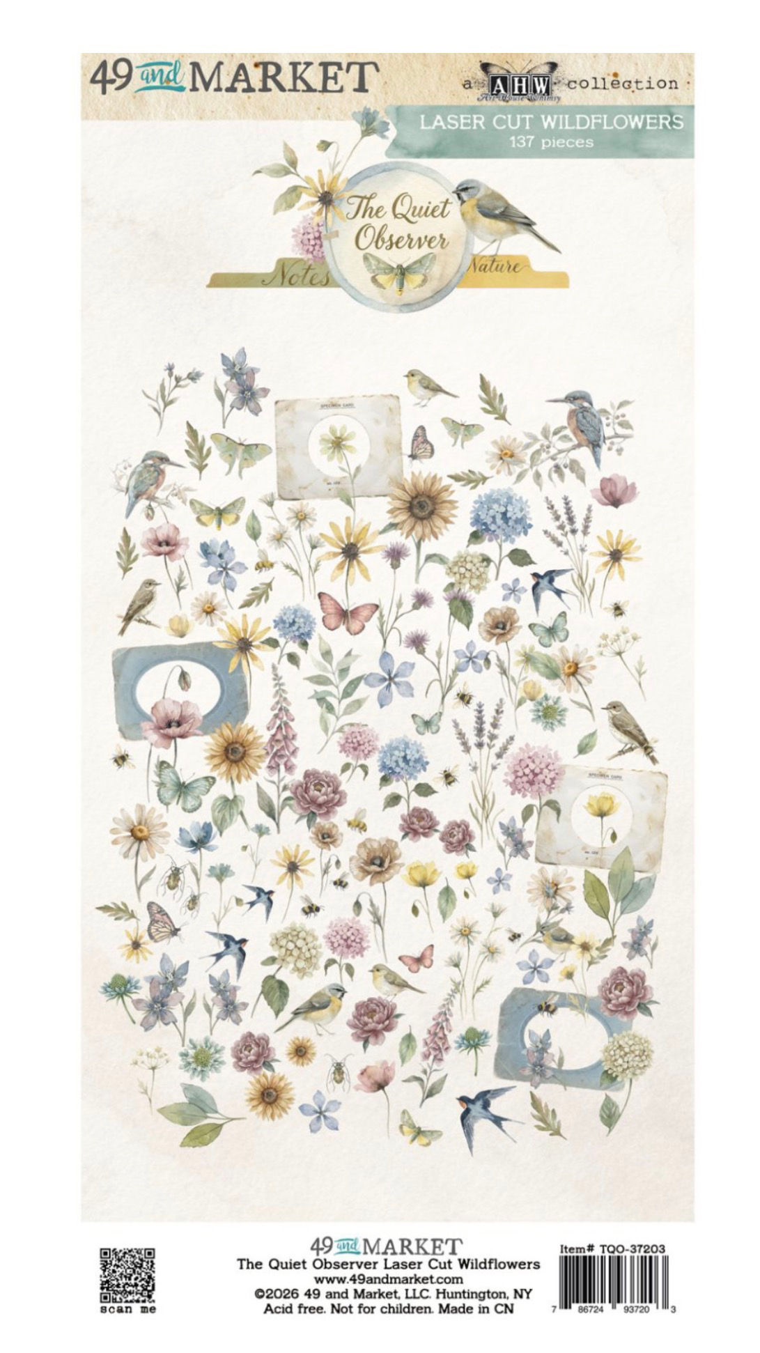 49 and Market The Quiet Observer Laser Cuts Wildflower