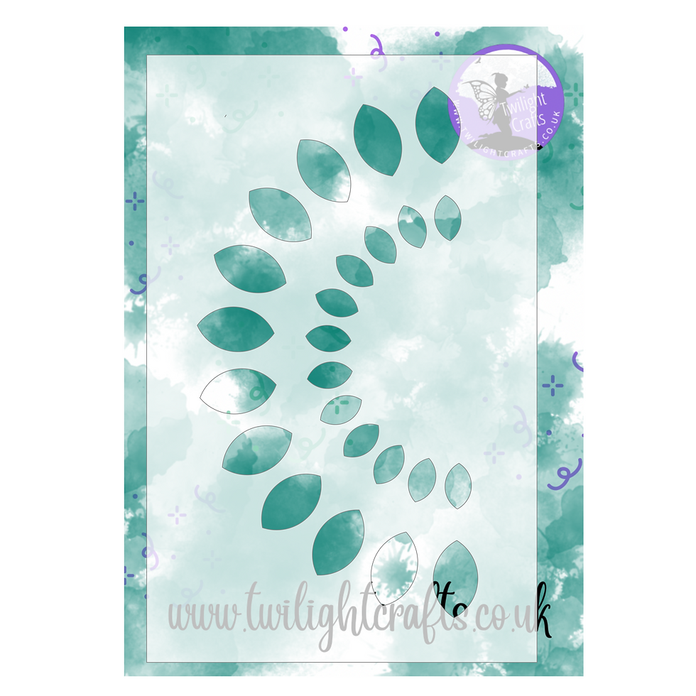 JWS 73 Petals Semi Circle Stencil A4