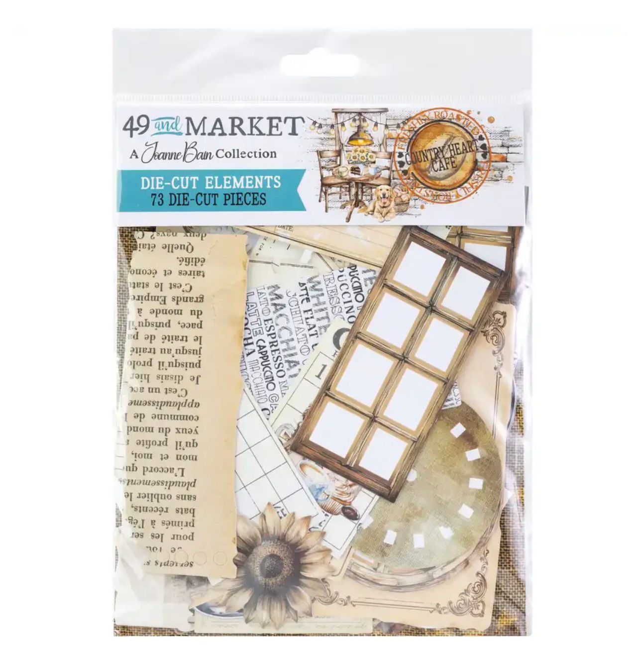 49 and Market Country Heart Cafe Die Cut Elements