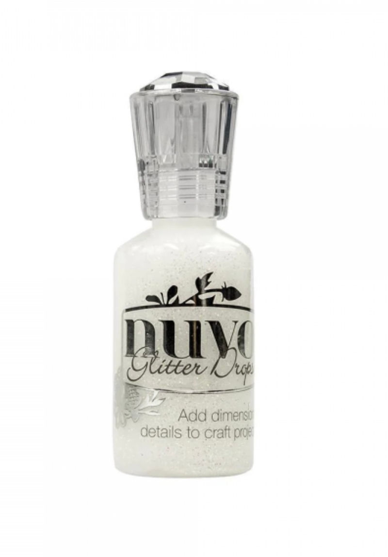 Nuvo Glitter Drops White Blizzard