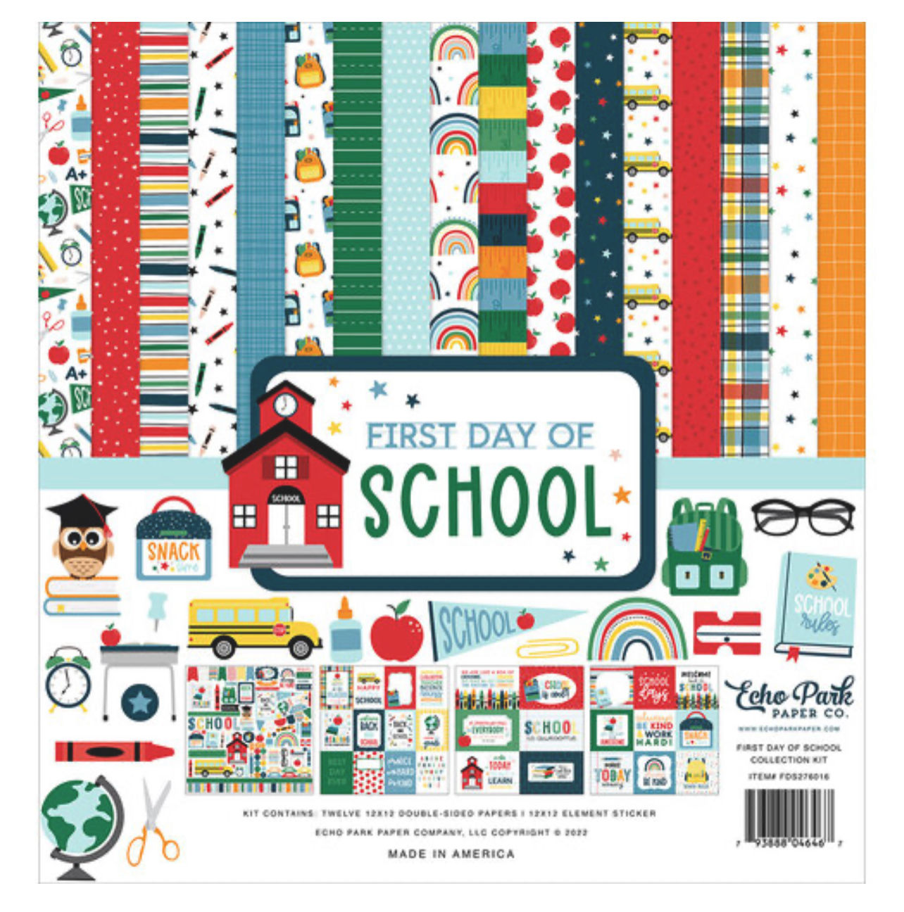 First Day of School Echo Park Scrapbooking Collection Kit