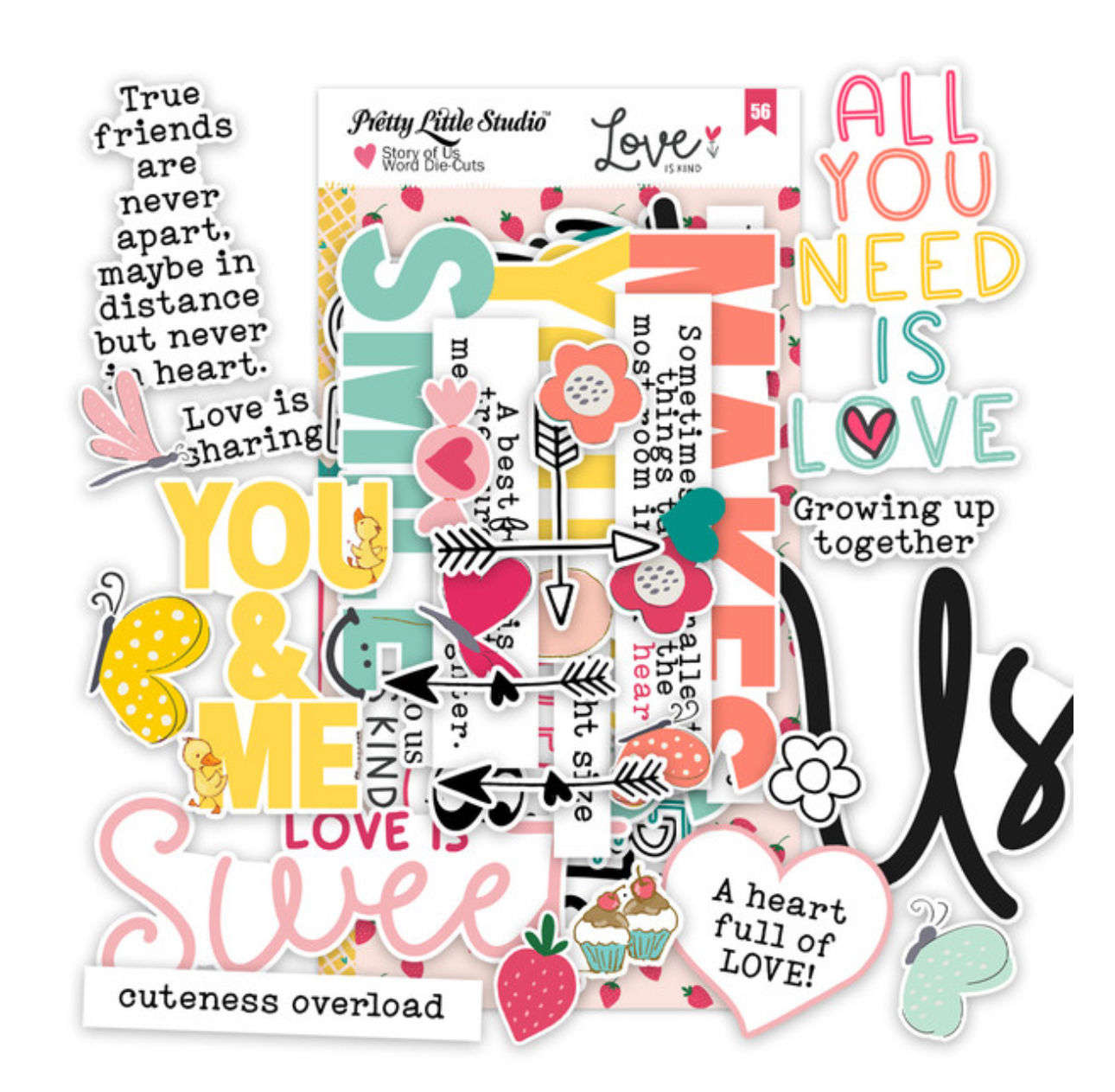 Pretty Little Studio Love is Kind Story of Us Die Cut Words