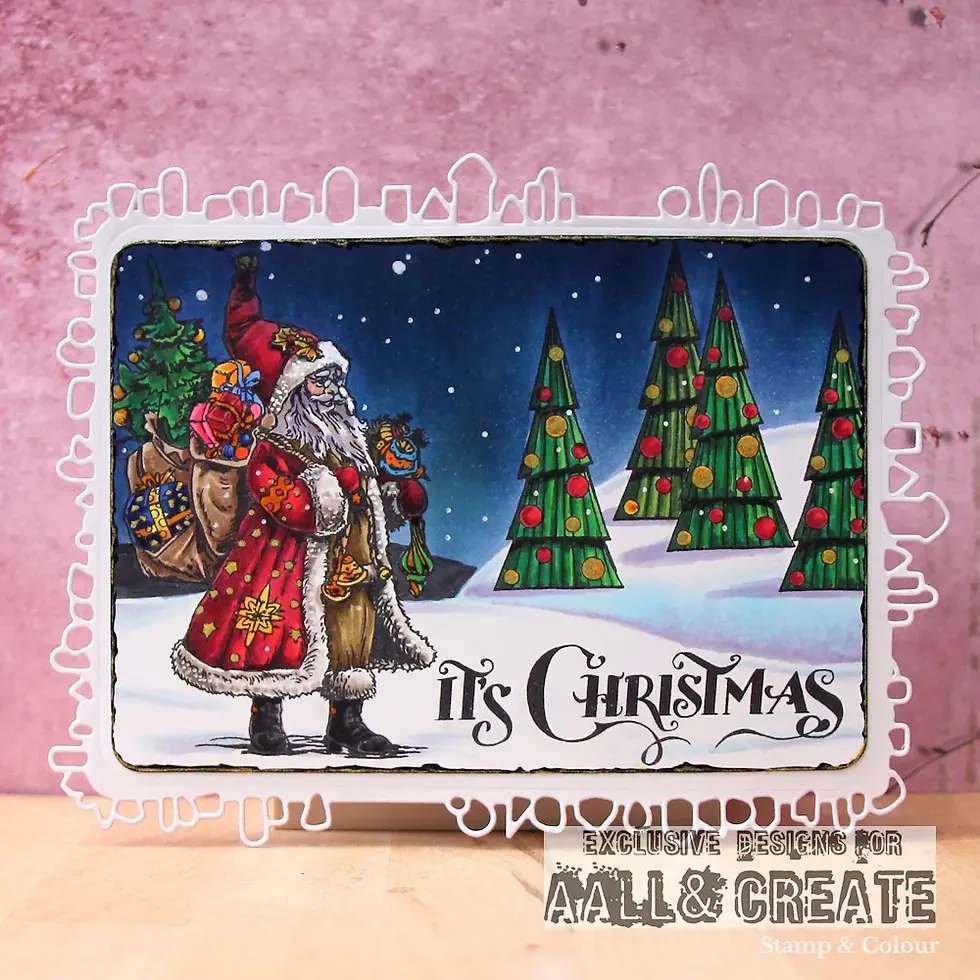 Thumbnail: Aall and Create #1217 - A7 Stamp Set - Twinkling Pines